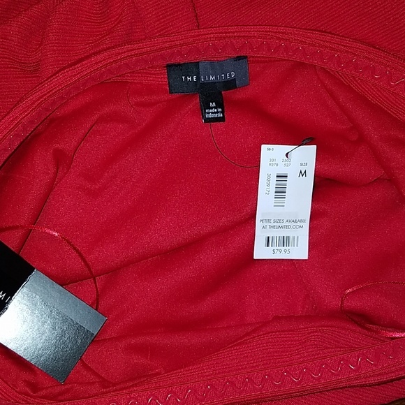 NWT, The Limited Strapless Red Dress - Picture 6 of 8